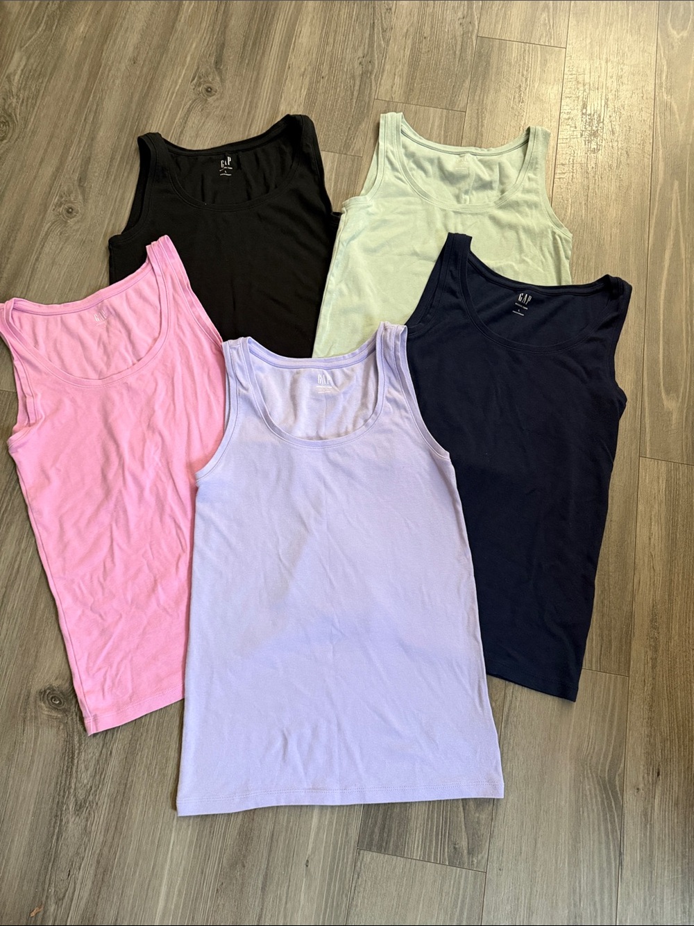 GAP Women's Tank Top Bundle  - Black, Navy, Pink, Lavender, Mint